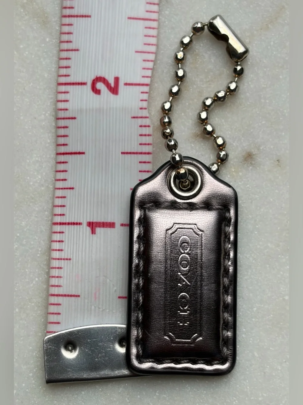 Coach Hangtag Chrome Metallic Silver Nickel Replacement